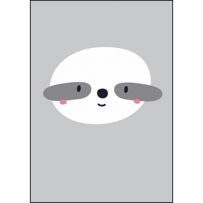 Poster A4 sloth head